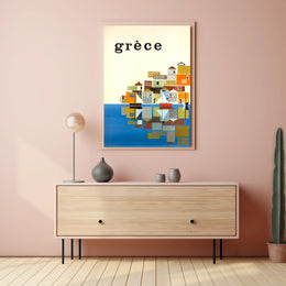 Grèce A Vibrant Reflection Poster