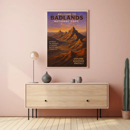 Welcome to Badlands National Park Poster