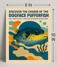 Dogface Pufferfish Poster Wall Art Print PosterGoat