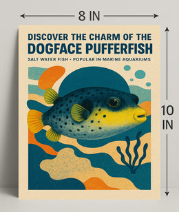 Dogface Pufferfish Poster Wall Art Print PosterGoat