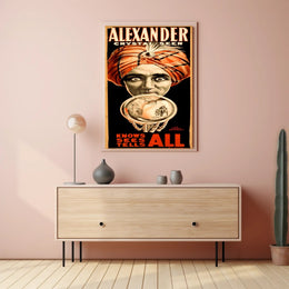 Crystal Seer Fortune Teller Vintage Art Poster