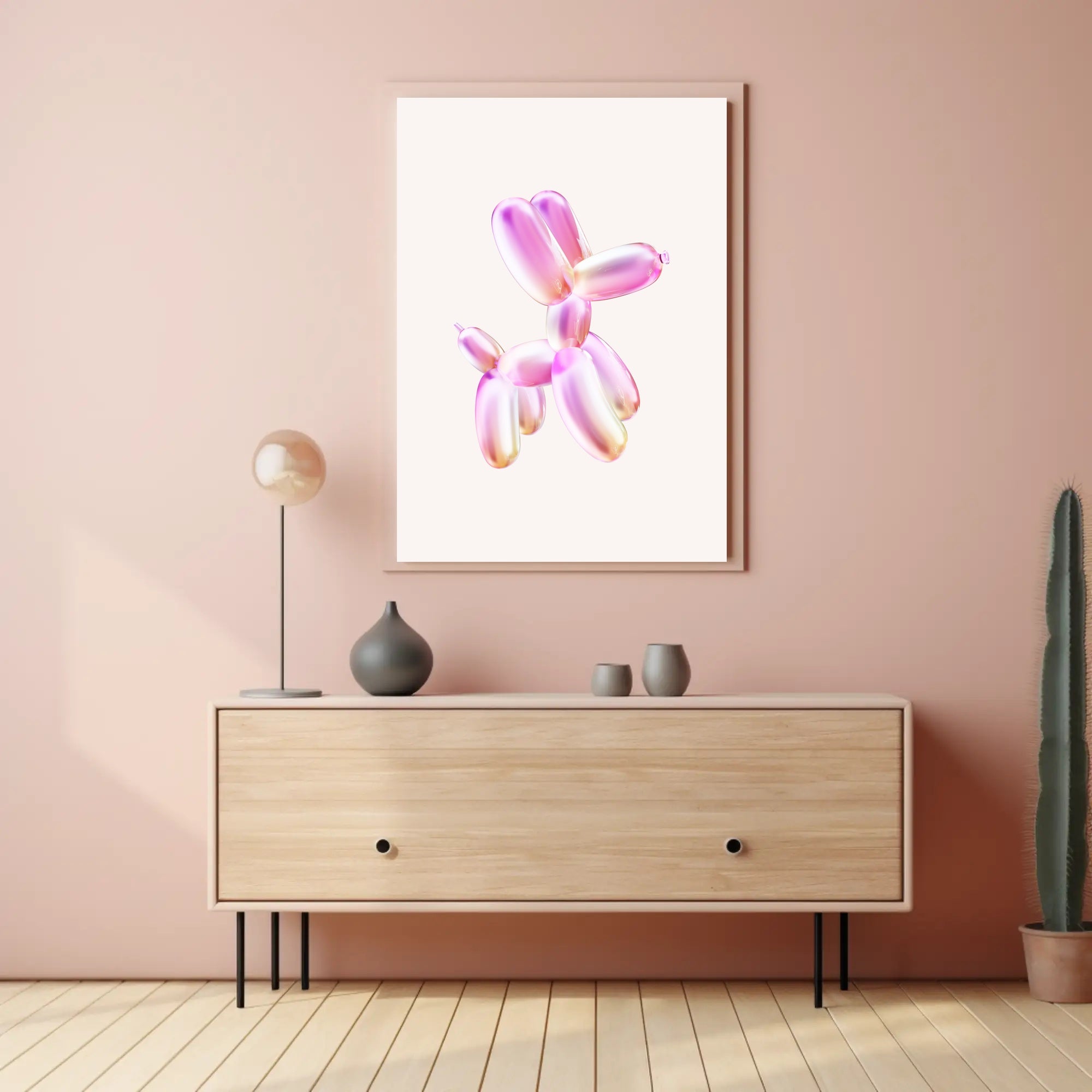 Iridescent Balloon Dog Modern Art Abstract or Artistic Poster PosterGoat