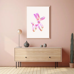 Iridescent Balloon Dog Modern Art Abstract or Artistic Poster PosterGoat