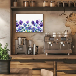 Purple Blooms Watercolor Poster
