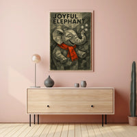 Joyful Elephant Poster