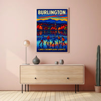 Burlington Lake Champlain Lights Poster