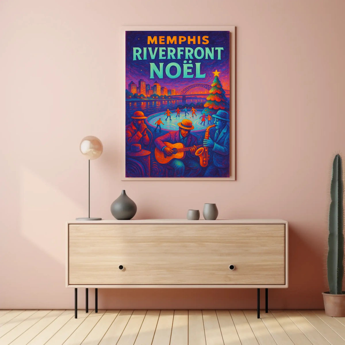 Memphis Riverfront Noël Poster