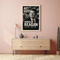 Ronald Reagan 40th President of the United States Digital Montaje Poster