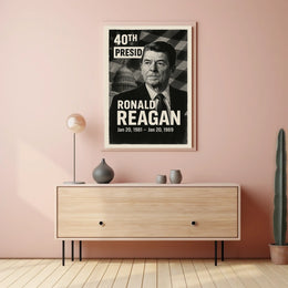 Ronald Reagan 40th President of the United States Digital Montaje Poster