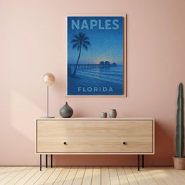 Naples Florida Sunset Poster Wall Art Coastal Decor