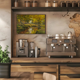 Serene Woodland Stream Poster