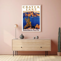 Crater Lake Southern Pacific Poster