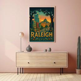 Raleigh Cityscape Poster