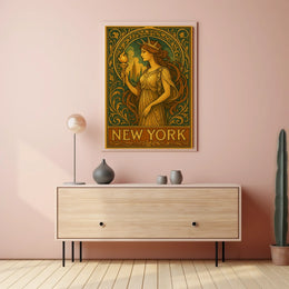 New York Art Nouveau Tribute Poster