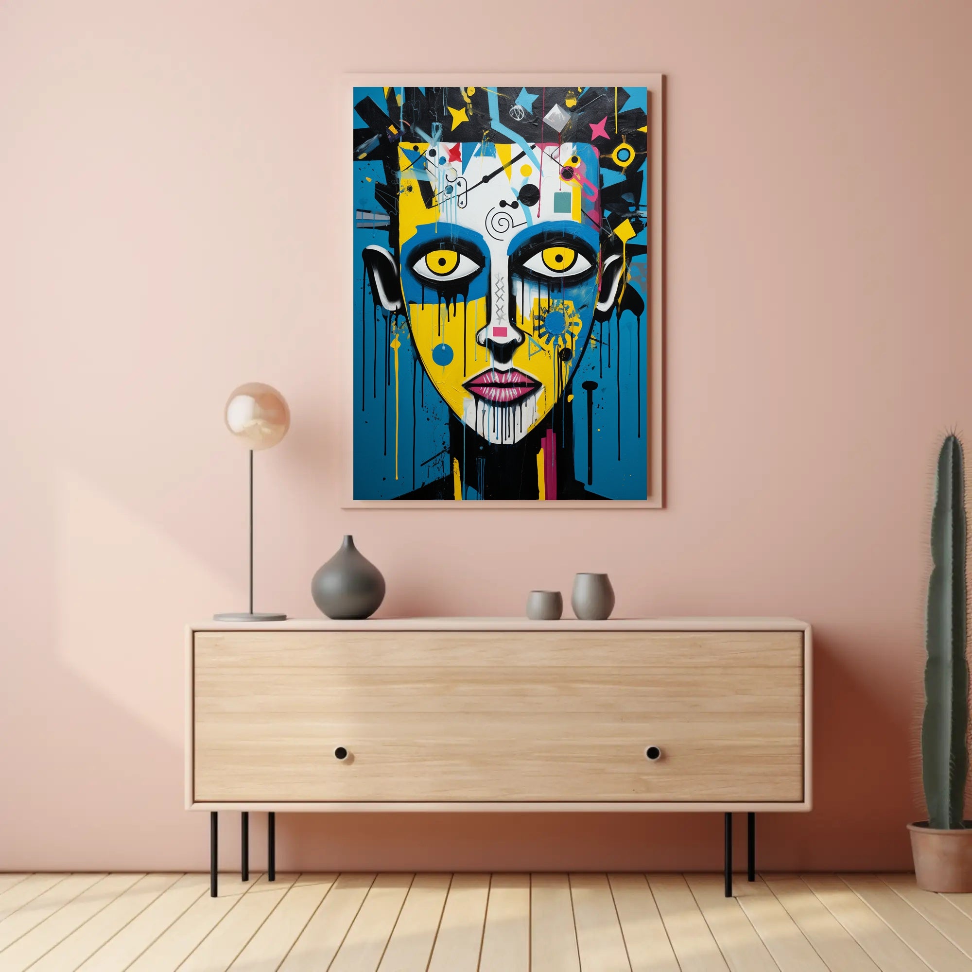 Vibrant Abstract Portrait Abstract Poster