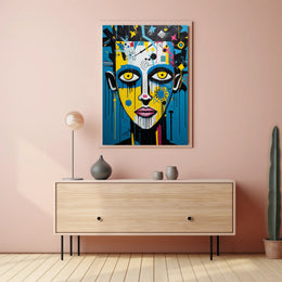 Vibrant Abstract Portrait Abstract Poster