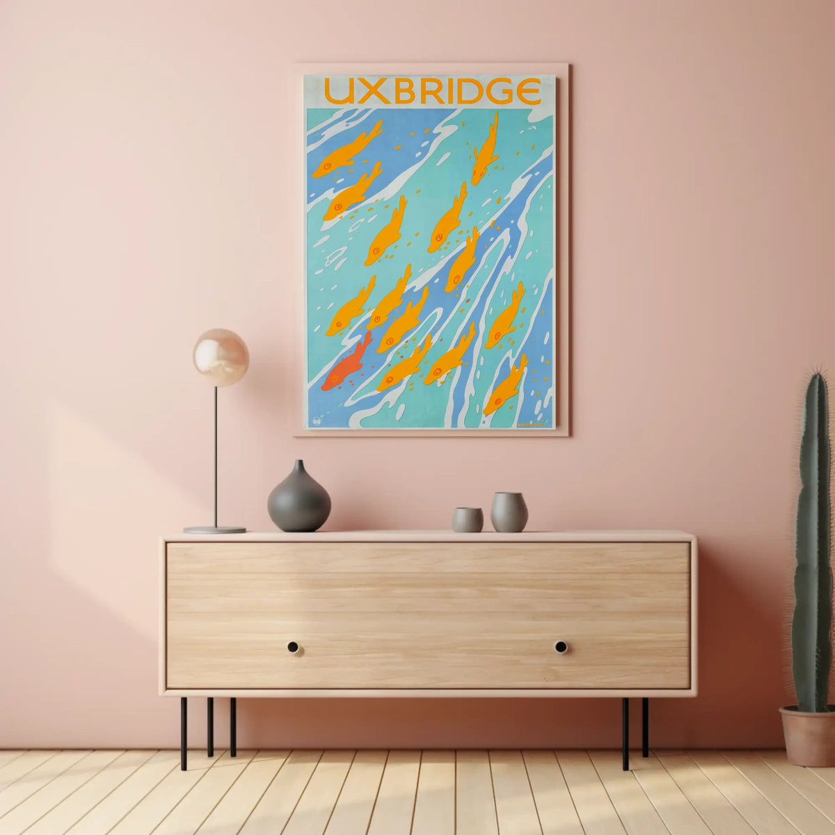 Uxbridge Fish Art Poster
