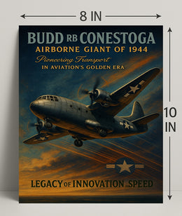 Budd RB Conestoga WWII Aviation Poster