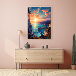 Coastal Sunset Serenity Poster