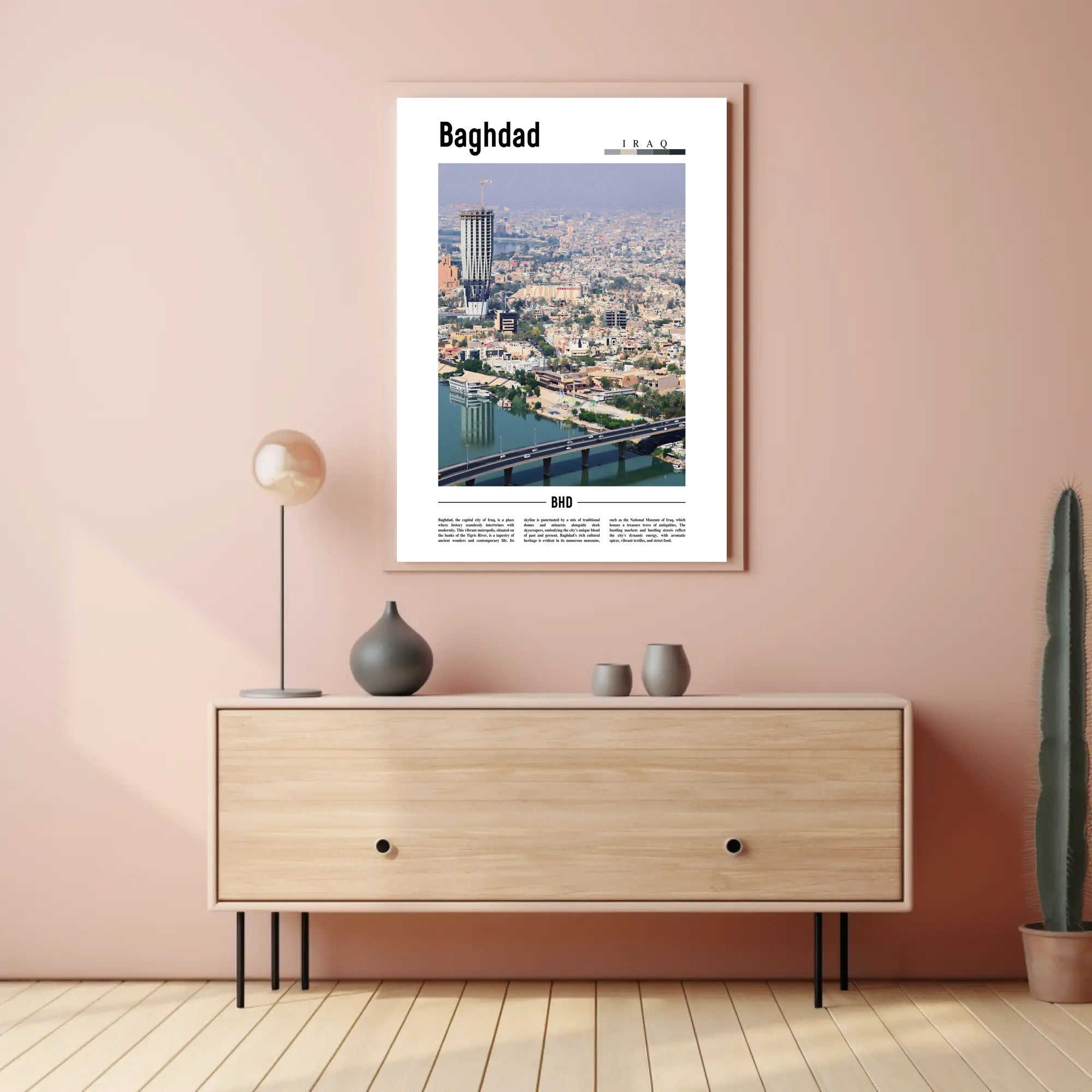 Baghdad Skyline Fusion Urban or Cityscape Poster PosterGoat