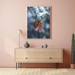 Winter Serenity Pine Cones National Park Poster