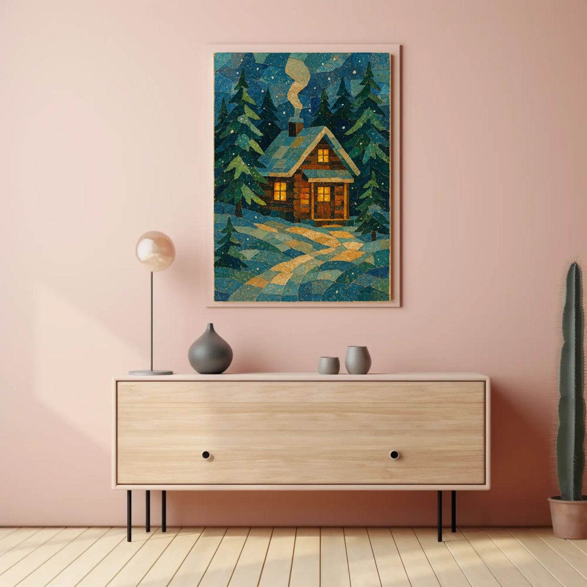 Cozy Winter Cabin Poster