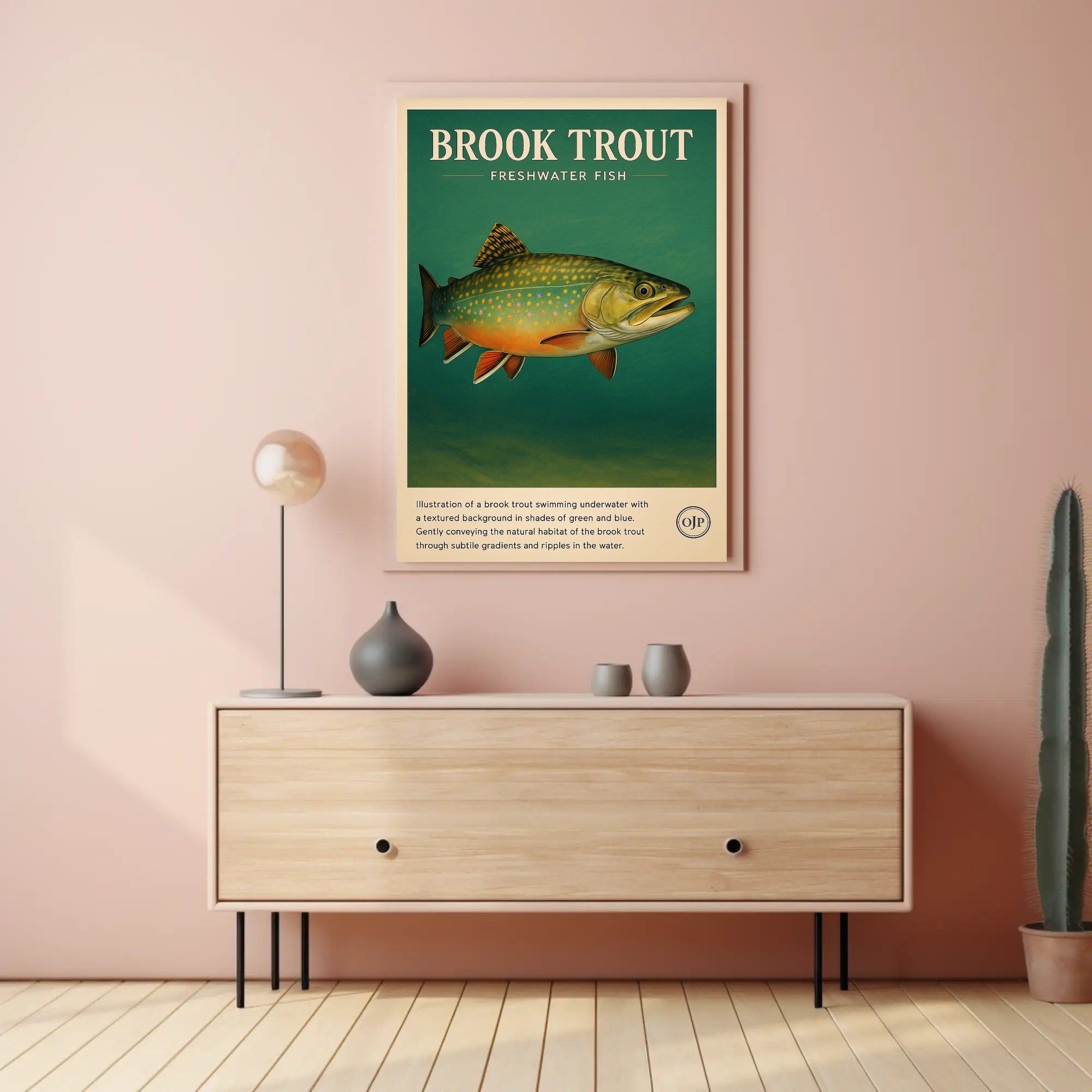 Brook Trout Freshwater Fish Poster PosterGoat