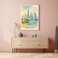 Discover Dubai A Watercolor Skyline Masterpiece