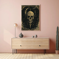 Celestial Skull Gothic Art Nouveau Poster Print PosterGoat
