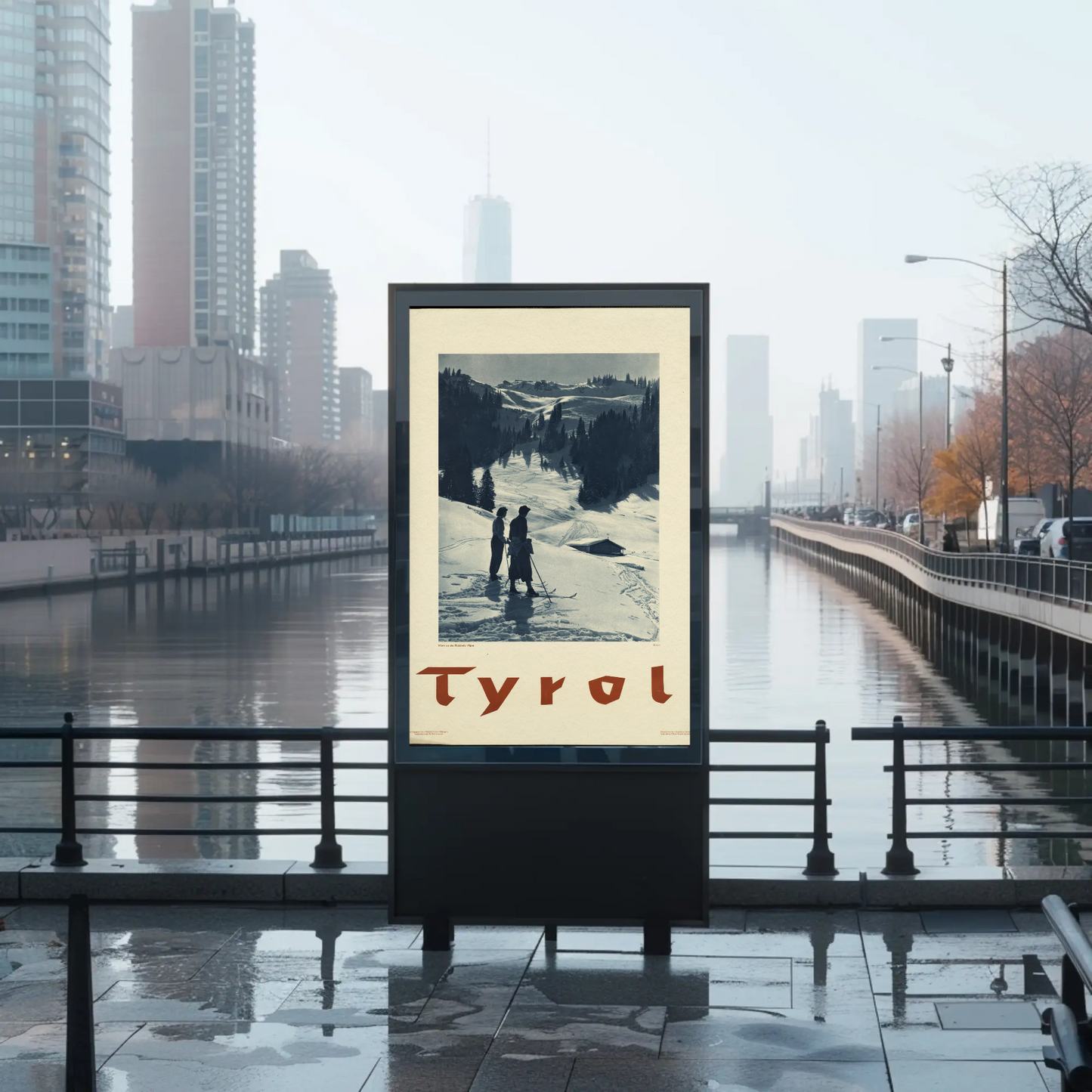 Tyrol Skiing Poster