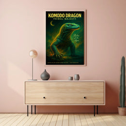 Komodo Dragon Primal Majesty Poster