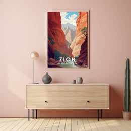 Zion National Park Scenic Travel Poster Print