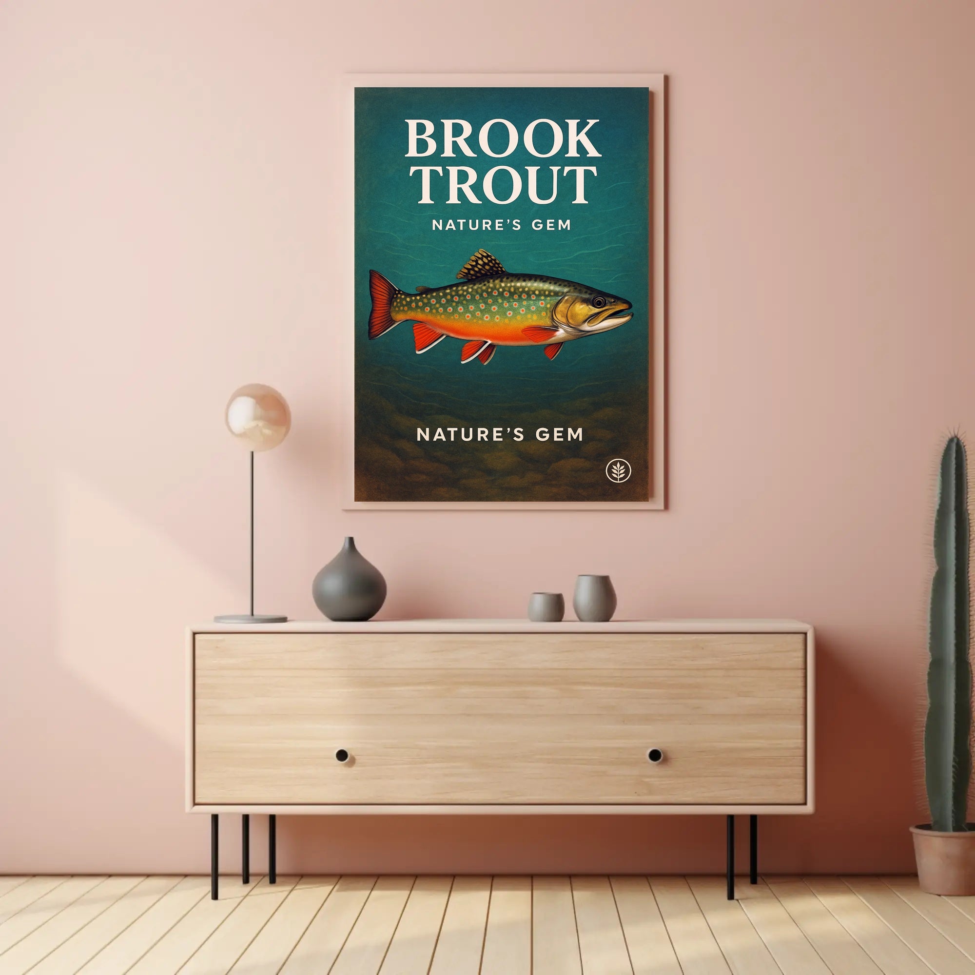 Nature's Gem Brook Trout Poster PosterGoat