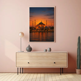 Sunset Over The Hagia Sophia Poster