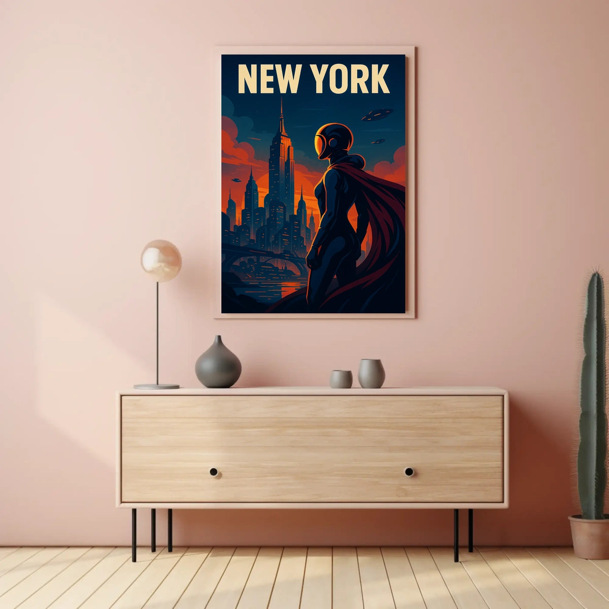 New York Futuristic Vision Poster