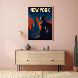 New York Futuristic Vision Poster