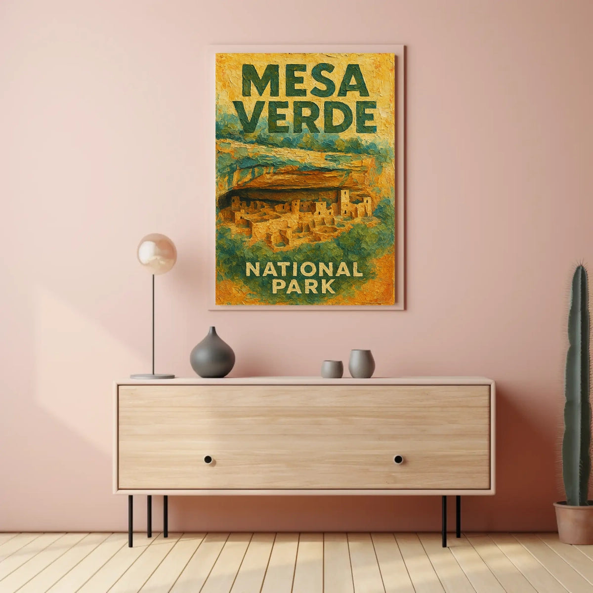 Mesa Verde Scenic Vintage National Park Poster