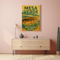 Mesa Verde Scenic Vintage National Park Poster