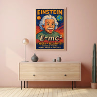 Einstein Relativity Classic Educational Poster