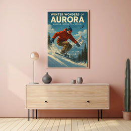 Winter Wonders of Aurora Poster