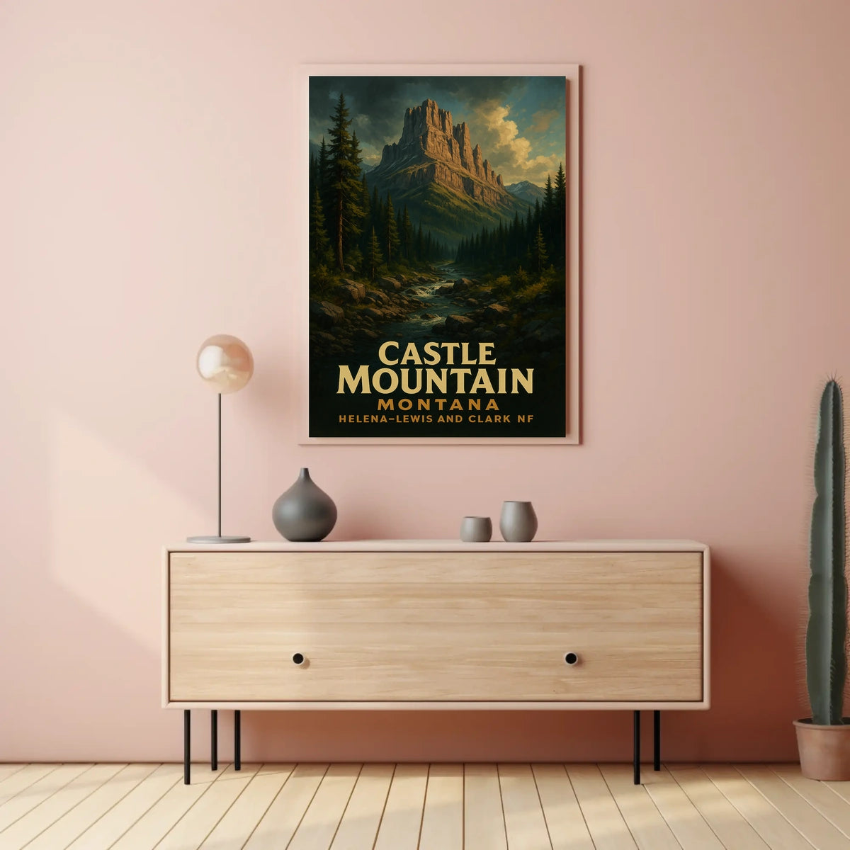 Castle Mountain In Montana Poster