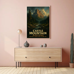 Castle Mountain In Montana Poster