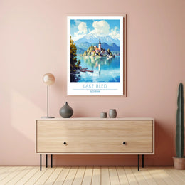 Scenic View of Lake Bled Poster