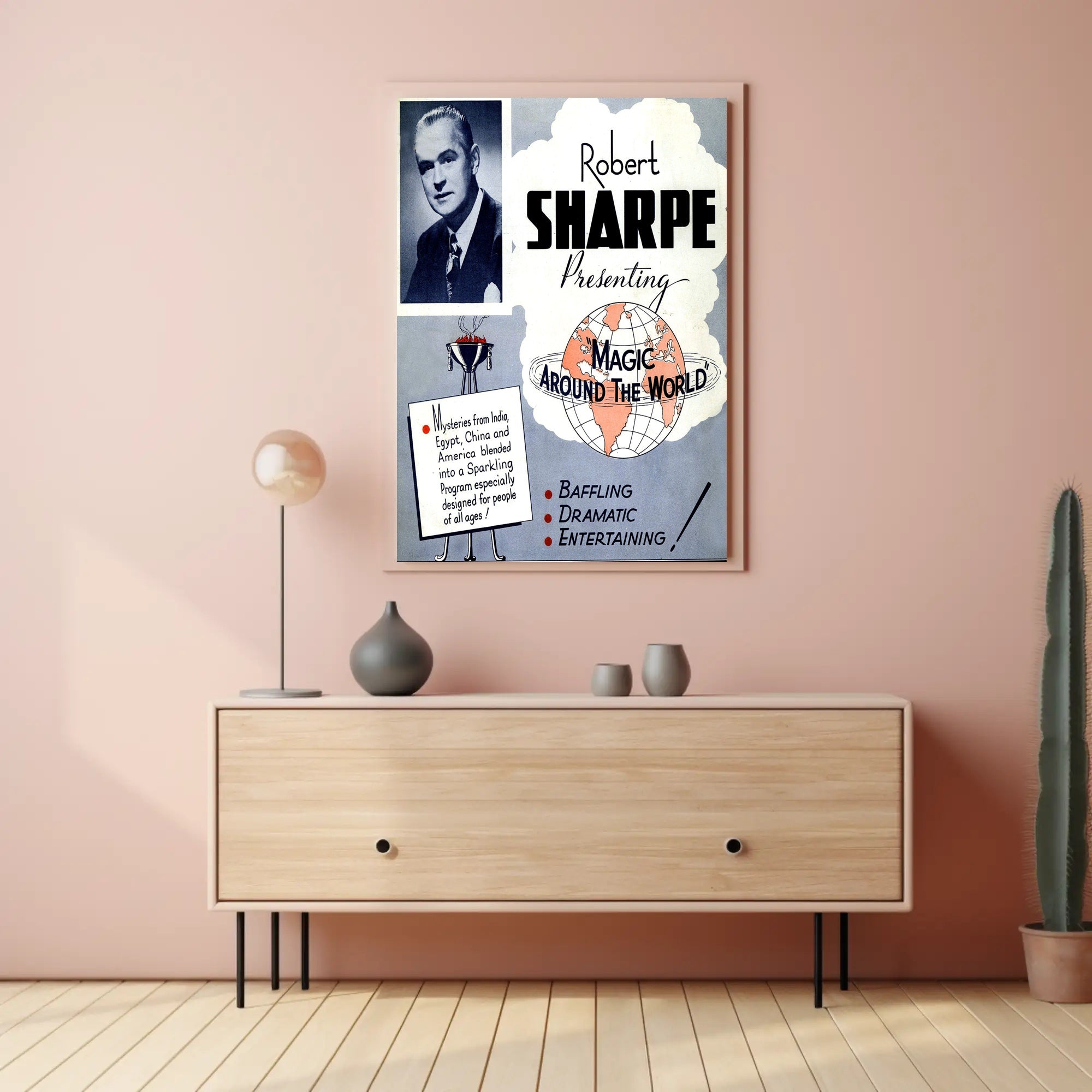 Magic Show Vintage Poster Featuring Robert Sharpe Cultural or Heritage Poster