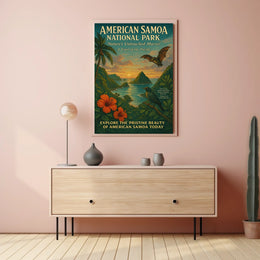 American Samoa National Park Scenic Travel Poster