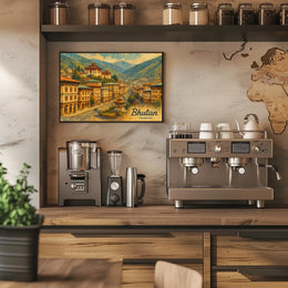 Bhutan Thimphu Wanderlust Travel Photography Poster