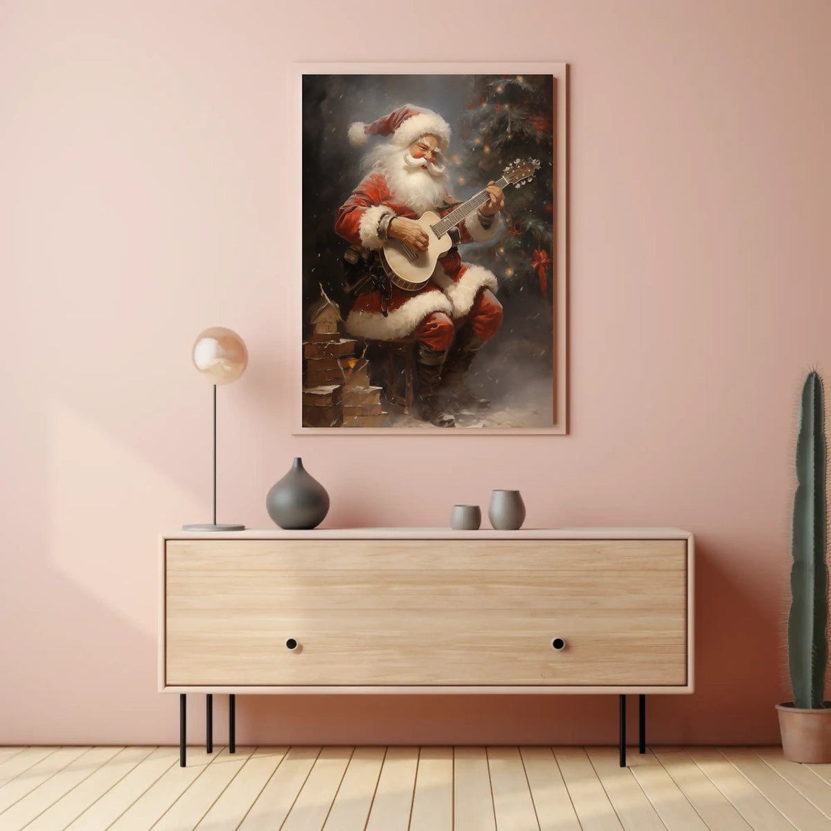 SantaS Melodic Holiday Poster