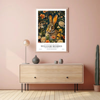 Elegant Rabbit Design Celebrates British Cultural Heritage Poster