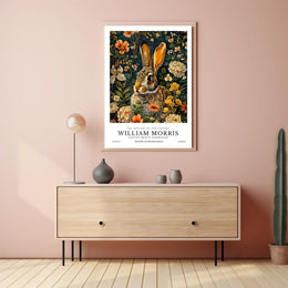 Elegant Rabbit Design Celebrates British Cultural Heritage Poster
