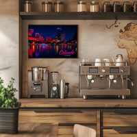 Orlando, Florida Night Lights Poster